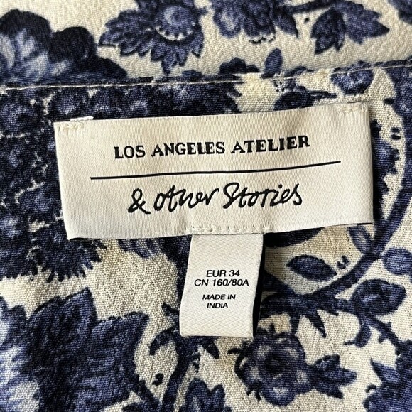 & Other Stories Mini Wrap Dress In Floral Lucia Print - Picture 12 of 16